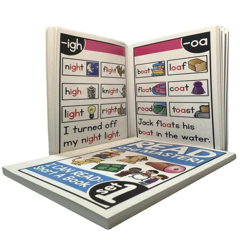 파닉스 매뉴얼 또는 카드 어린이 영어 학습 도구, 단어 지지대 스캔 코드, 발음 메모리 철자 게임 배우기, 122 개
